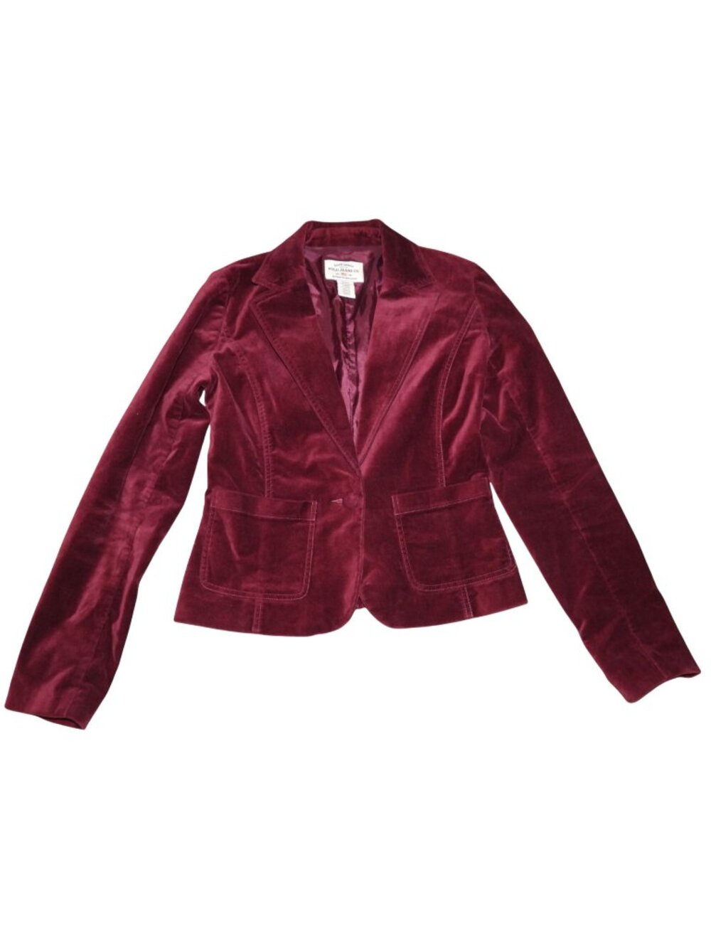 Ralph Lauren Polo Jeans Co Velvet Blazer Women’s Small Wine Red Valentine’s